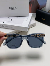 TRIOMPHE SUNGLASSES 573249 IN NAVY BLUE ACETATE METAL LOGO