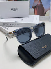 TRIOMPHE SUNGLASSES 573249 IN NAVY BLUE ACETATE METAL LOGO