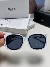 TRIOMPHE SUNGLASSES 573250 IN WHITE ACETATE METAL LOGO