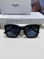TRIOMPHE SUNGLASSES  573252 IN BLACK ACETATE METAL LOGO