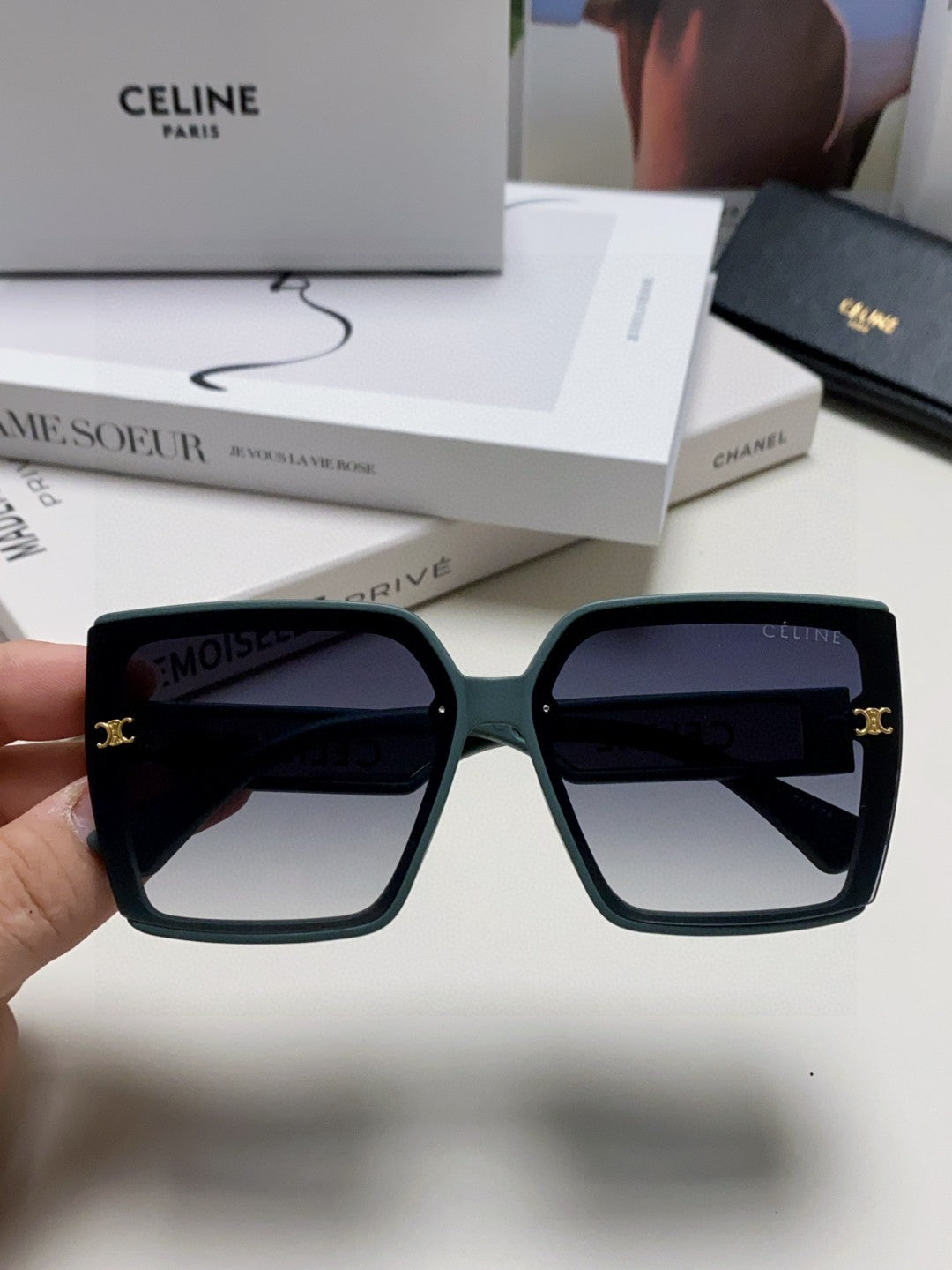 TRIOMPHE SUNGLASSES 573253 IN BABY BLUE ACETATE