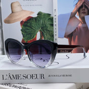 GLIMPSE SUNGLASSES 576813 IN BLACK AND CLEAR ACETATE