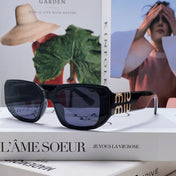 GLIMPSE SUNGLASSES 576821 IN BLACK ACETATE