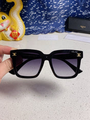 TRIOMPHE SUNGLASSES 548636 IN BLACK ACETATE GRADIENT SMOKE LENSES