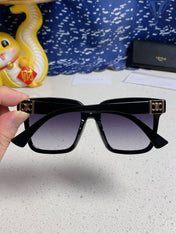 TRIOMPHE SUNGLASSES 548636 IN BLACK ACETATE GRADIENT SMOKE LENSES