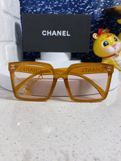 SQUARE SUNGLASSES 641806 IN DARK YELLOW ACETATE