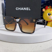 SQUARE SUNGLASSES 641809 IN HAVANA ACETATE GOLD CHAIN