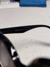 SQUARE FRAME SUNGLASSES 575854 IN BLACK ACETATE