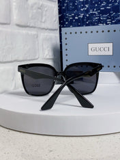 SQUARE FRAME SUNGLASSES 575854 IN BLACK ACETATE