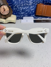 SQUARE SUNGLASS 575842 IN WHITE ACETATE