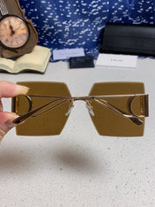 30MONTAIGNE S7U SUNGLASS 578108 IN GOLD METAL BROWN LENSES