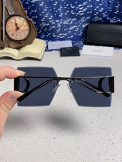 30MONTAIGNE S7U SUNGLASS 578111 IN BLACK METAL GREY LENSES