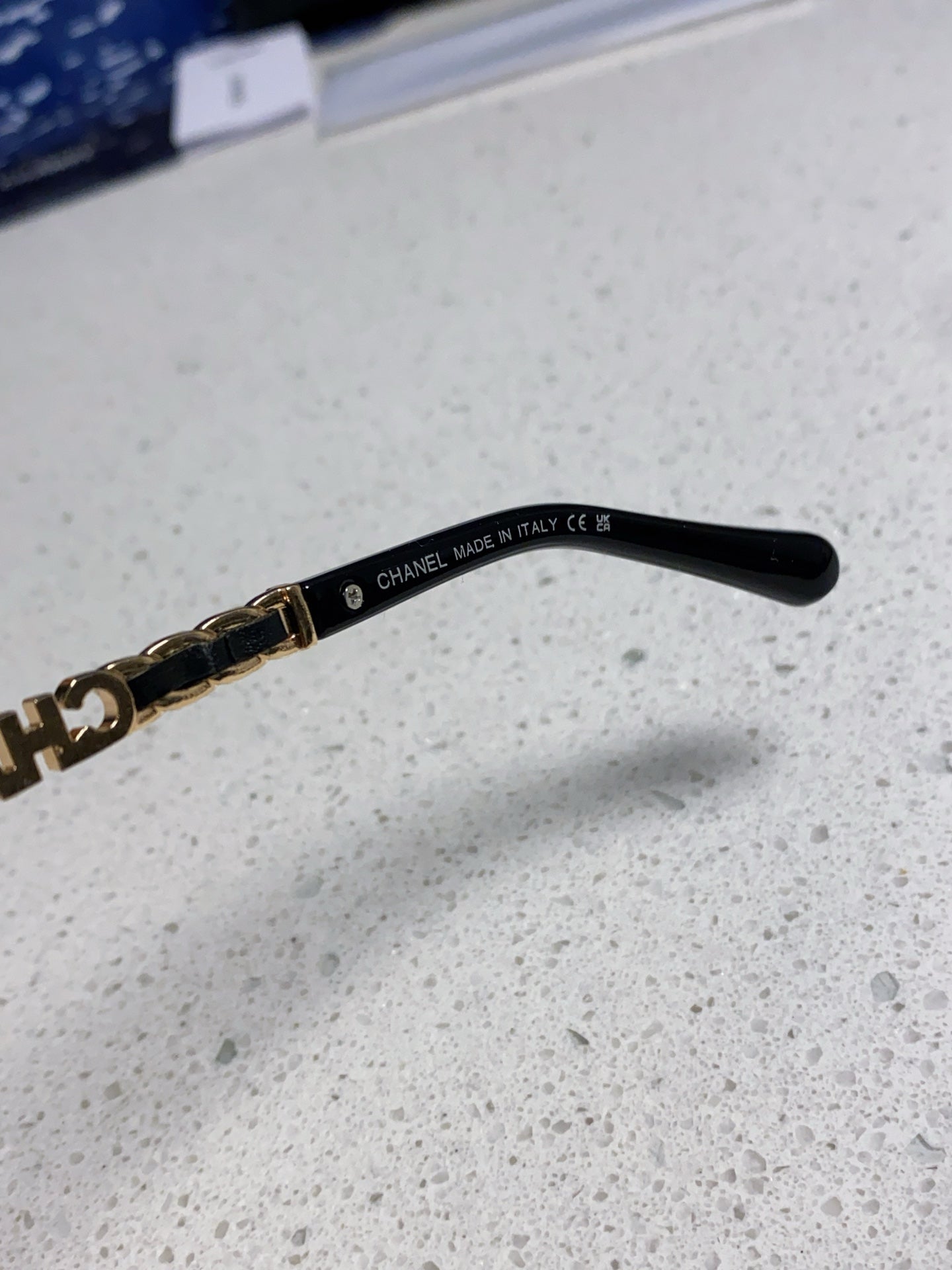 SQUARE SUNGLASSES 632028 IN BLACK ACETATE LIGHT BROWN LENSES