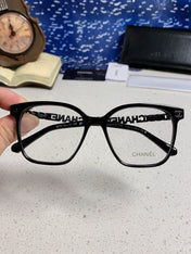SQUARE SUNGLASSES 632029 IN BLACK ACETATE BLACK LOGO ON FRAME