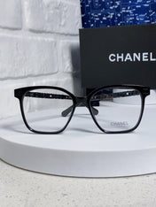 SQUARE SUNGLASSES 632029 IN BLACK ACETATE BLACK LOGO ON FRAME