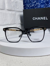 SQUARE SUNGLASSES 632030 IN BLACK ACETATE CLEAR LENSES