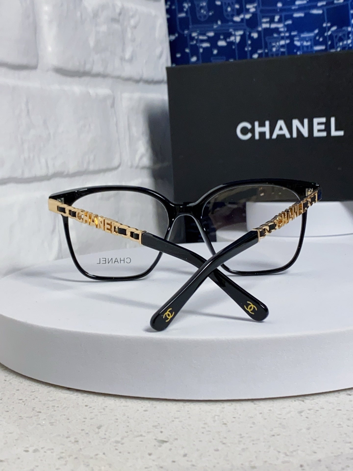 SQUARE SUNGLASSES 632030 IN BLACK ACETATE CLEAR LENSES