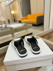 BALMAIN 26S SANDALS IN WHITE CALFSKIN