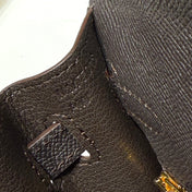 KELLY 25CM IN EBENE EPSOM CALFSKIN GOLD HARDWARE