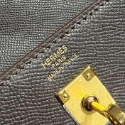 KELLY 25CM IN EBENE EPSOM CALFSKIN GOLD HARDWARE