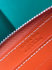 MATIGNON MINI WALLET 11 IN ORANGE GOYARDINE CANVAS AND CALFSKIN