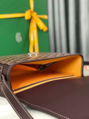 BELVEDERE MM BAG 28 IN BROWN GOYARDINE CANVAS AND CALFSKIN