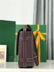 BELVEDERE MM BAG 28 IN BROWN GOYARDINE CANVAS AND CALFSKIN
