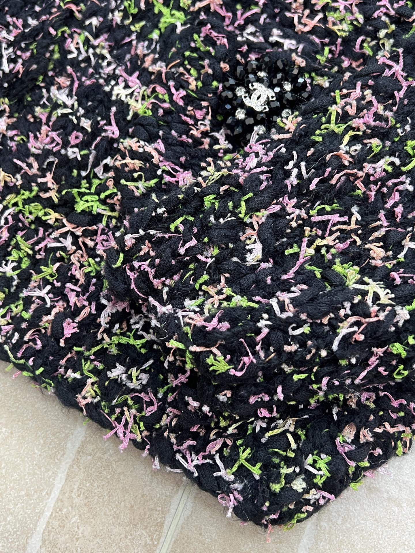 CHANEL 26S PRINTED KNIT JACKET 955