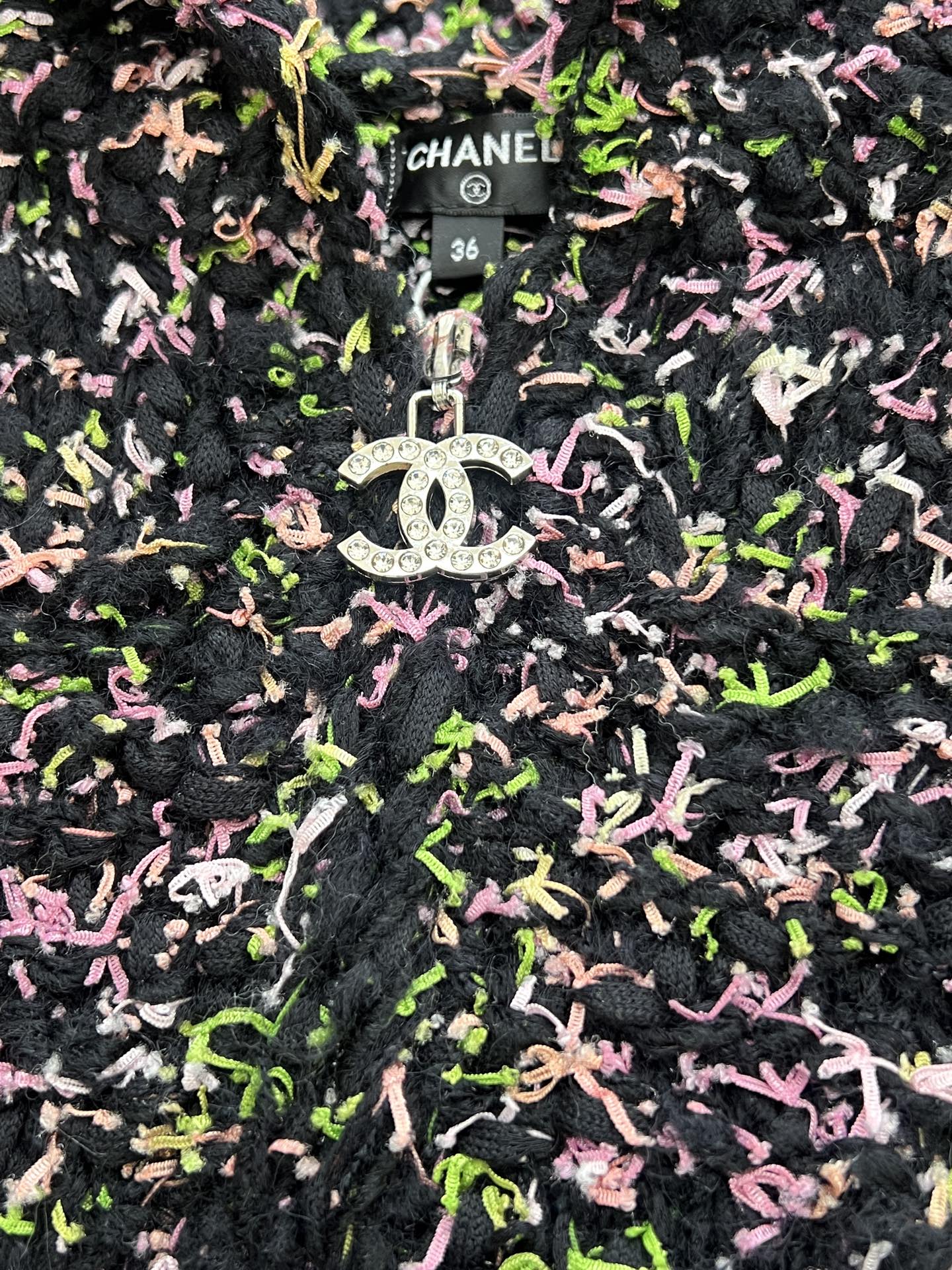 CHANEL 26S PRINTED KNIT JACKET 955