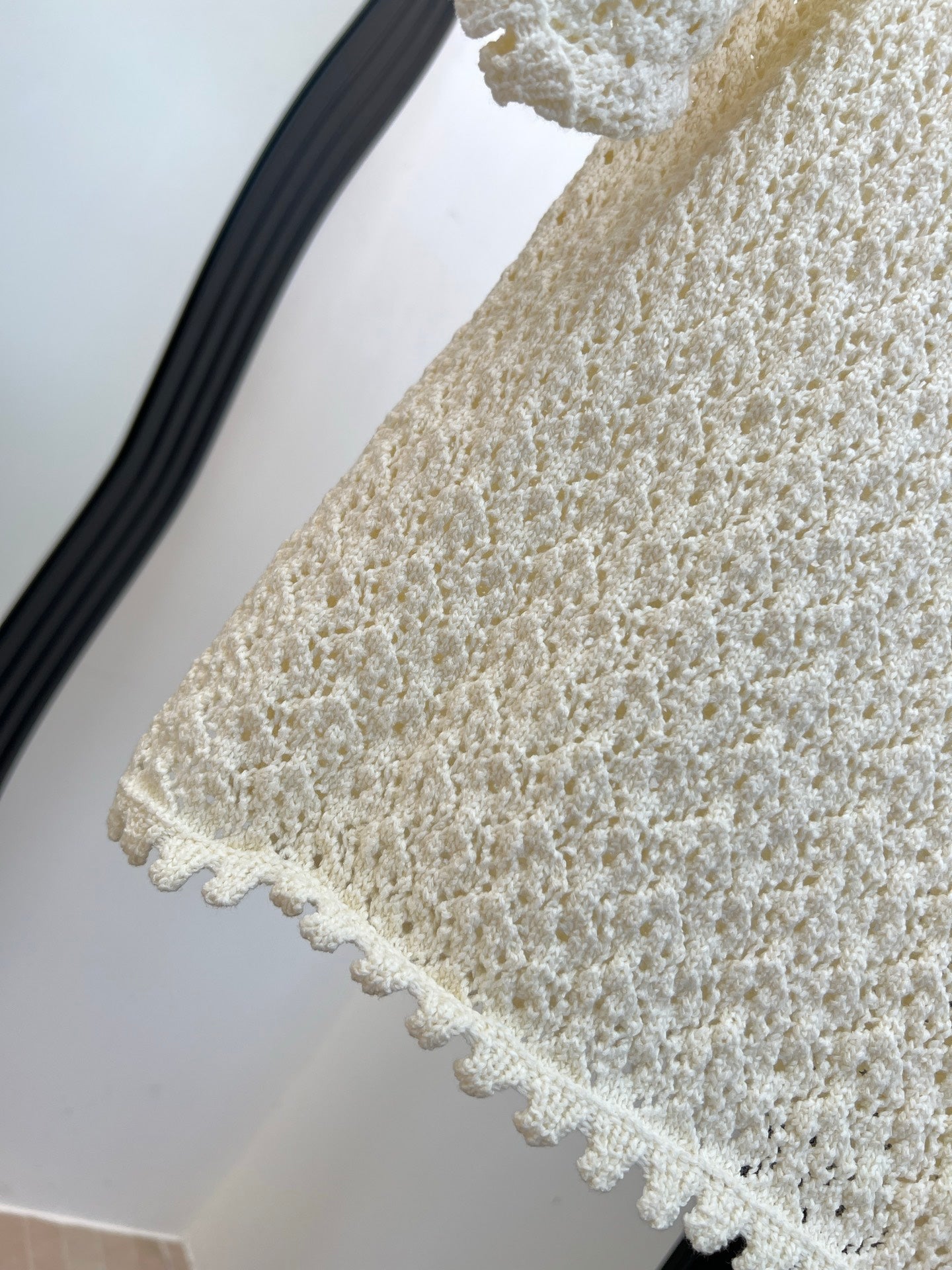 CHANEL 26S CROCHET KNIT POLO TOP 1431
