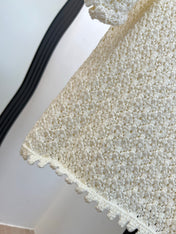 CHANEL 26S CROCHET KNIT POLO TOP 1431