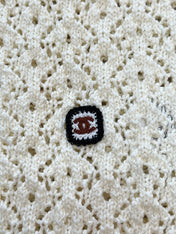 CHANEL 26S CROCHET KNIT POLO TOP 1431
