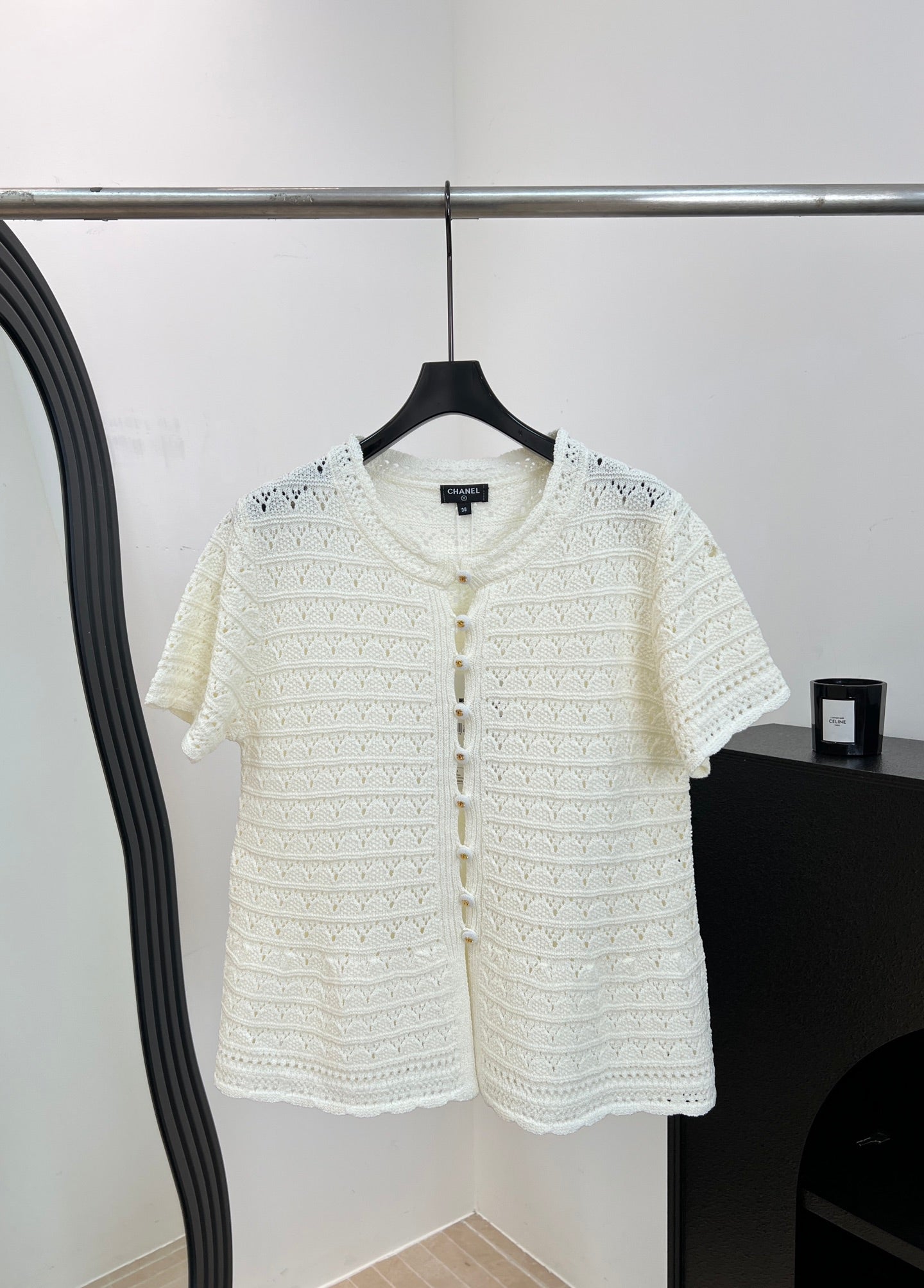 CHANEL 26S SHORT-SLEEVE KNIT CARDIGAN 1415