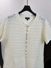 CHANEL 26S SHORT-SLEEVE KNIT CARDIGAN 1415