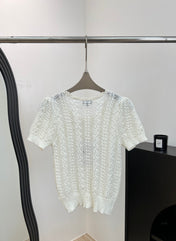 CHANEL 26S SHORT-SLEEVE KNIT T-SHIRT 1412