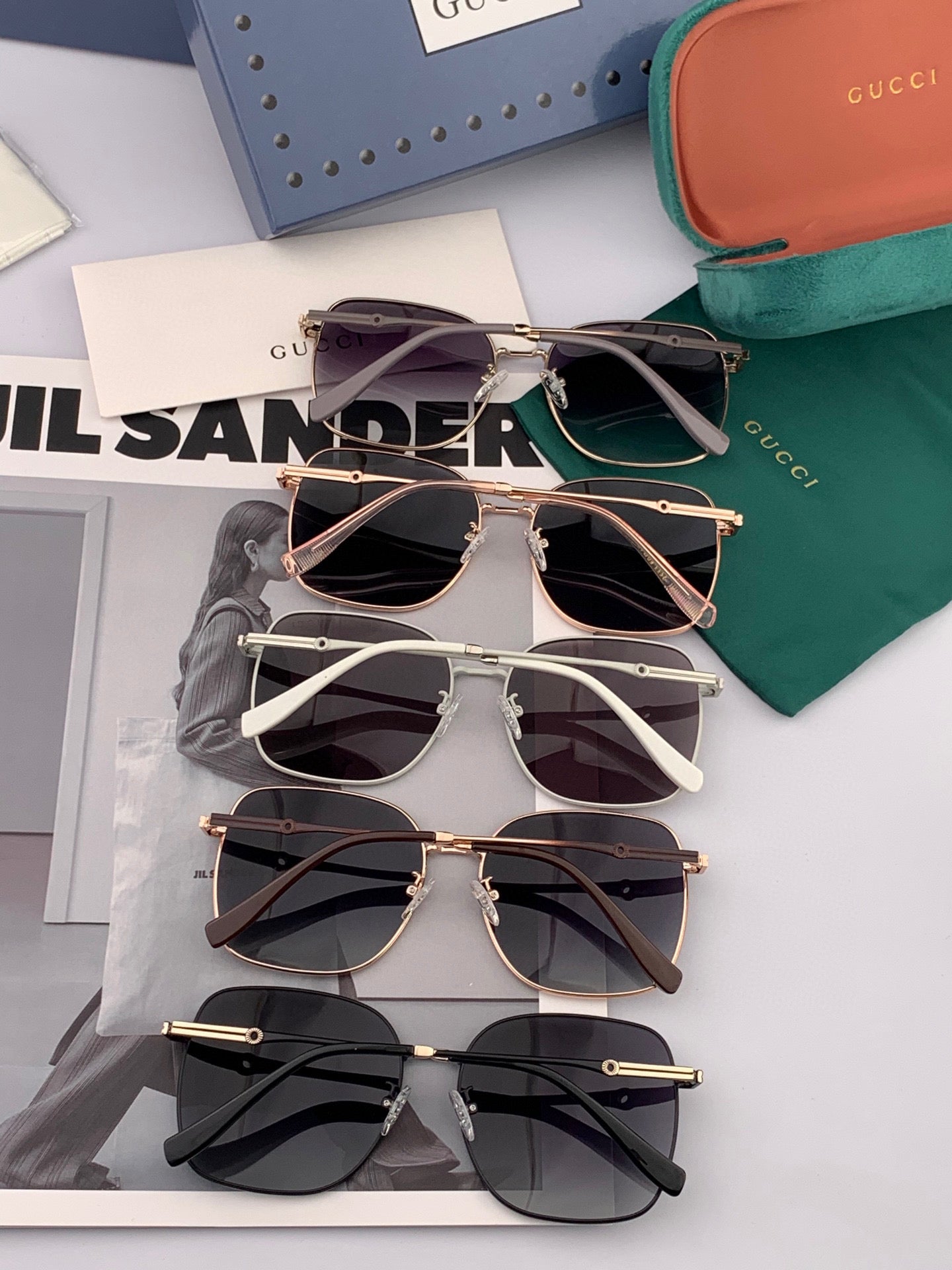 SQUARE FRAME SUNGLASSES G2322 IN METAL