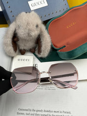 RECTANGULAR FRAME SUNGLASSES G0638 IN METAL AND ACETATE