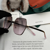 RECTANGULAR FRAME SUNGLASSES G0638 IN METAL AND ACETATE