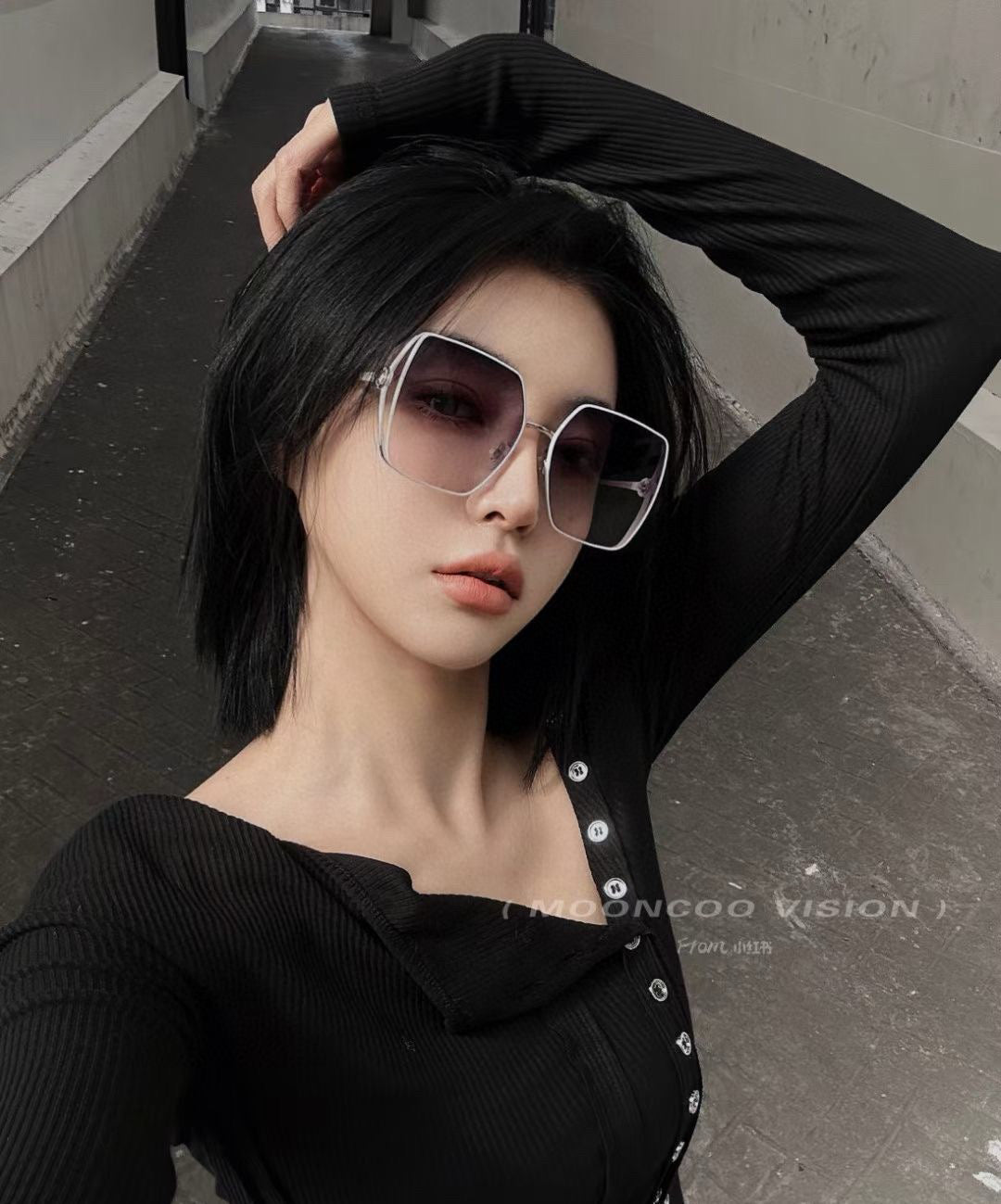 SQUARE FRAME SUNGLASSES G9638 IN METAL