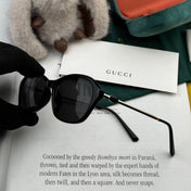 OVAL FRAME SUNGLASSES G4906 IN ACETATE AND METAL