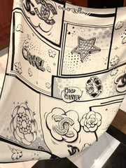 CHANEL 25S SCARF 140 IN SILK AND CASHMERE 931994