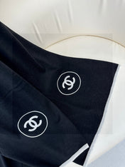 LONG SCARF 200 CM IN BLACK CASHMERE AND SILK 396411