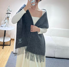 HERMES 25S SCARF 190 IN CASHMERE 986002