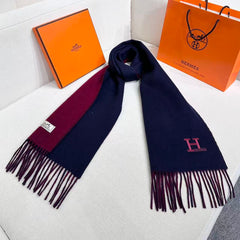 HERMES 25S SCARF 190 IN CASHMERE 985998