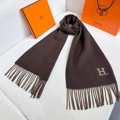 HERMES 25S SCARF 190 IN CASHMERE 986000