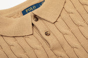 RALPH LAUREN SHORT-SLEEVE POLO KNIT SWEATER STYLE 433