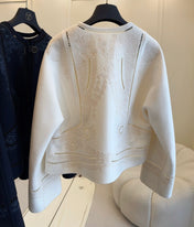 HERMES 25S SHORT REVERSIBLE KNITTED JACKET 092