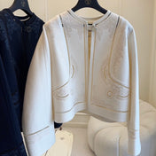 HERMES 25S SHORT REVERSIBLE KNITTED JACKET 092