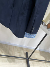 MIUMIU NAVY CHECKED SUIT 224381