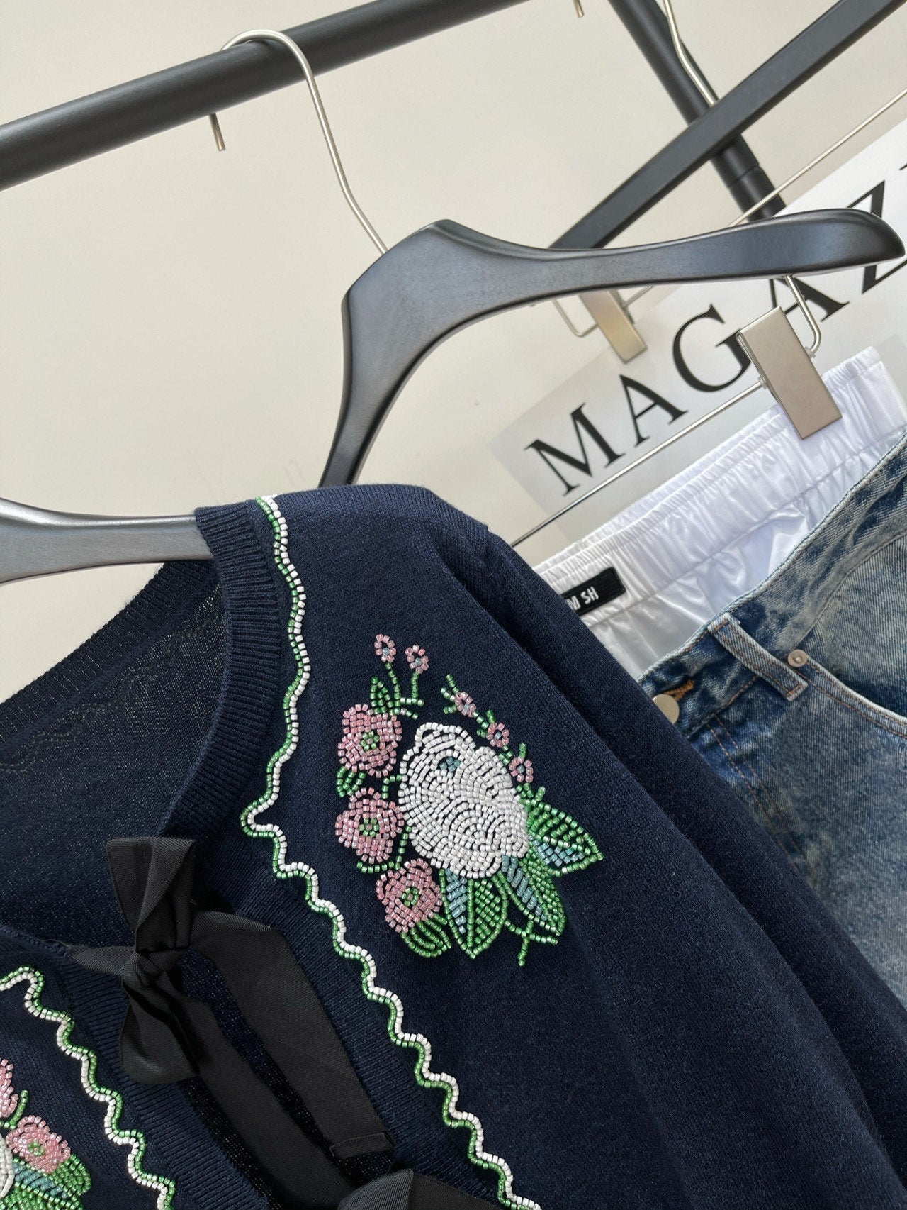 VALENTINO FLORAL LACE CARDIGAN 273154